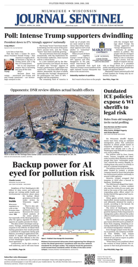 Cover of Milwaukee Journal Sentinel