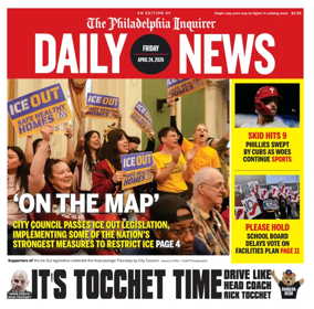Cover of Philadelphia Daily News