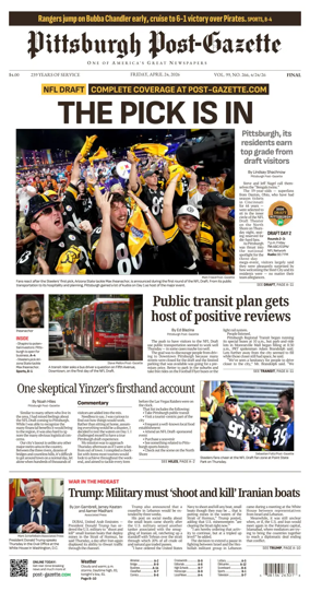 Cover of Pittsburgh Post-Gazette