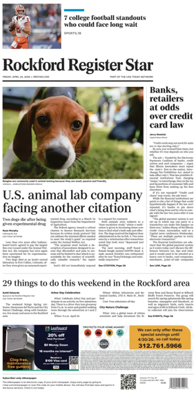 Cover of Rockford Register Star