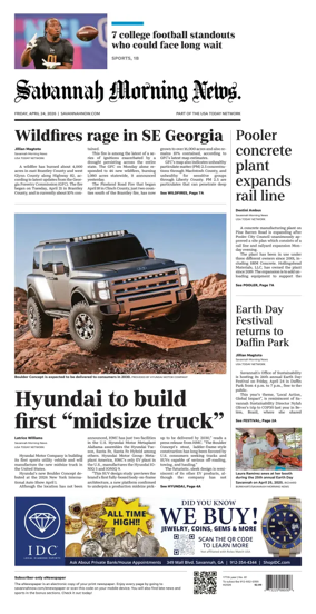 Cover of Savannah Morning News