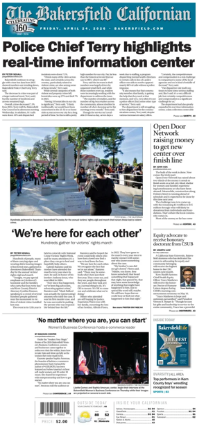 Cover of The Bakersfield Californian