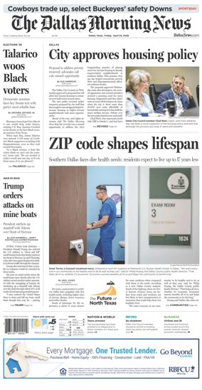 Cover of The Dallas Morning News