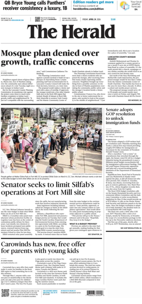 Cover of The Herald (Rock Hill)