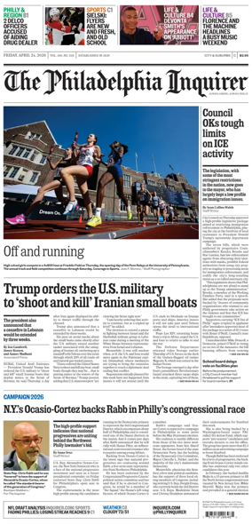 Cover of The Philadelphia Inquirer