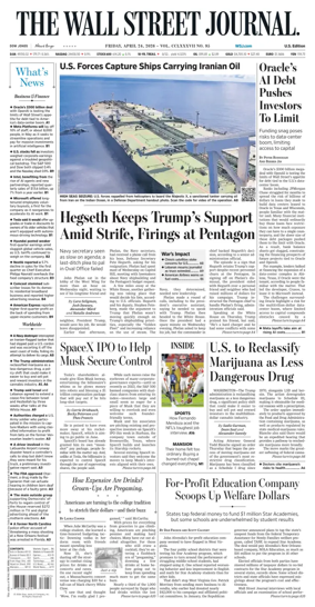 Cover of The Wall Street Journal