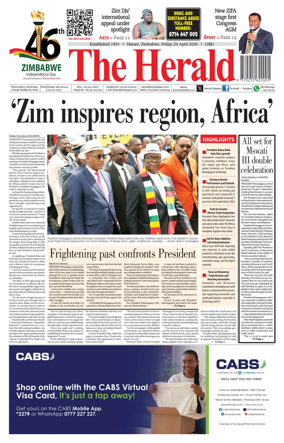 Cover of The Herald (Zimbabwe)