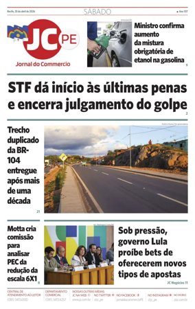 Cover of Jornal do Commercio