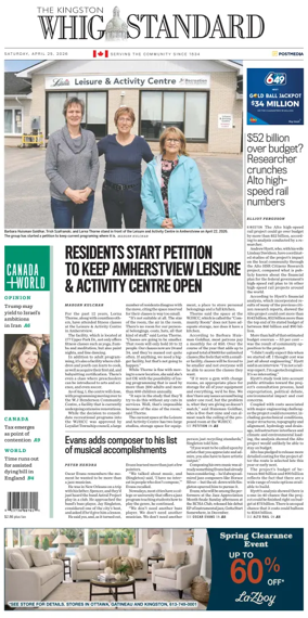 Cover of Kingston Whig-Standard