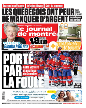 Cover of Le Journal de Montreal