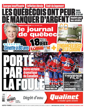 Cover of Le Journal de Quebec
