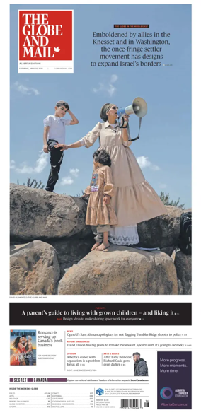 Cover of The Globe and Mail (Alberta Edition)