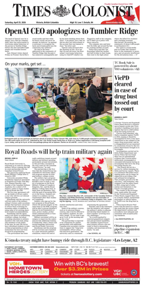Cover of Times Colonist