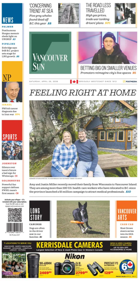 Cover of Vancouver Sun
