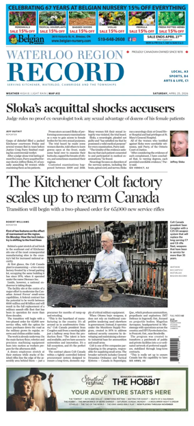 Cover of Waterloo Region Record