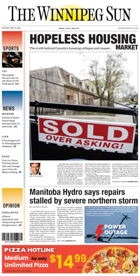 Cover of Winnipeg Sun