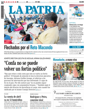 Cover of La Patria (Colombia)