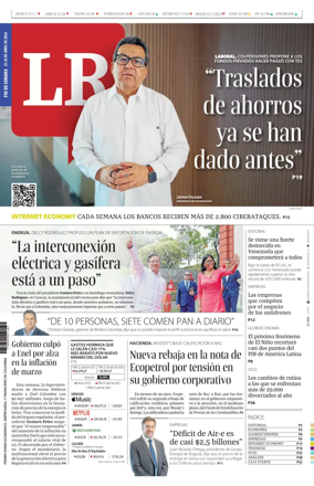 Cover of La Republica (Colombia)