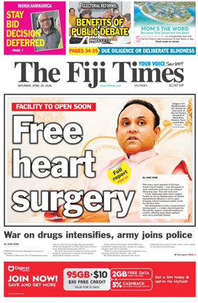Cover of The Fiji Times