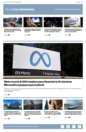 Cover of Euronews Business (Spanish) Compiled Edition