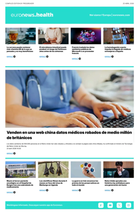 Cover of Euronews Health (Spanish) Compiled Edition