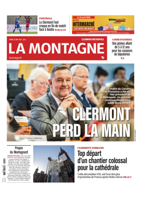 Cover of La Montagne (Clermont-Metropole)