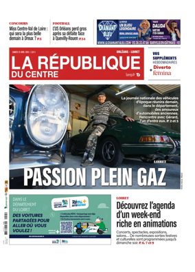 Cover of La Republique du Centre (Orleans - Loiret))