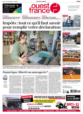 Cover of Ouest France (Dinan)