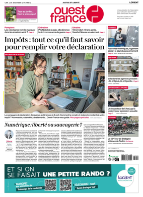 Cover of Ouest France (Lorient)
