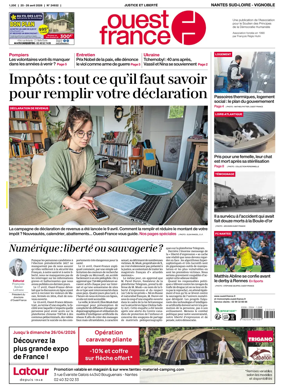 Cover of Ouest France (Nantes / Sud-Loire / Vignoble)