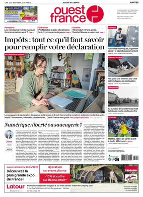 Cover of Ouest France (Nantes)