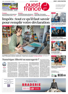 Cover of Ouest France (Nord-Finistere)