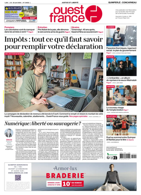 Cover of Ouest-France (Quimperle Concarneau)