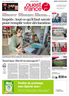 Cover of Ouest France (Redon / Pays de Vilaine)