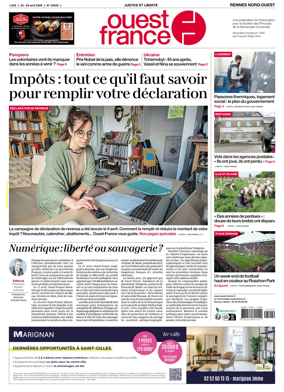 Cover of Ouest-France (Rennes Nord-Ouest)