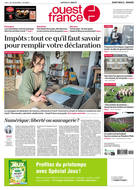 Cover of Ouest France (Saint-Malo)