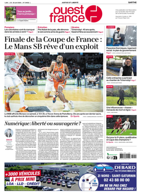 Cover of Ouest France (Sarthe)
