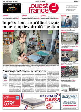 Cover of Ouest France (Vannes)