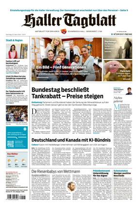 Cover of Haller Tagblatt