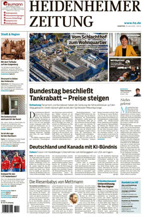 Cover of Heidenheimer Zeitung