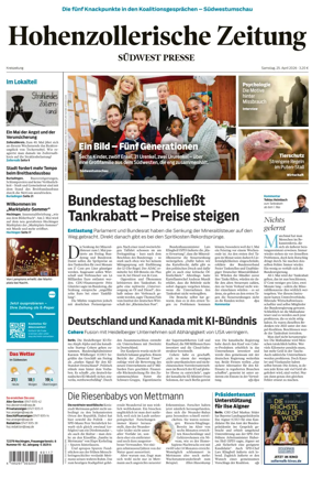 Cover of Hohenzollerische Zeitung