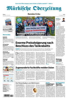 Cover of Markische Oderzeitung Bernau