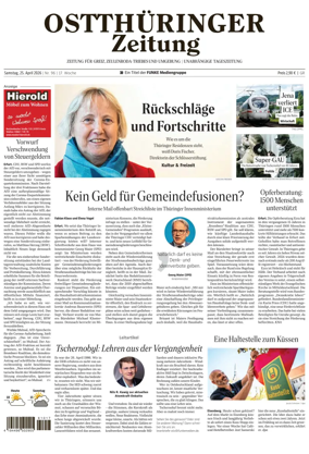 Cover of Ostthuringer Zeitung (Greiz)