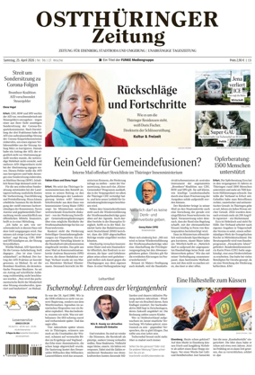 Cover of Ostthuringer Zeitung (Saale-Holzland-Kreis)