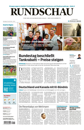 Cover of Rundschau fur den Schwabischen Wald – Der Kocherbote