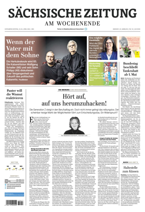 Cover of Sachsische Zeitung (Dresden)
