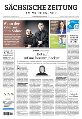 Cover of Sachsische Zeitung (Gorlitz & Niesky)