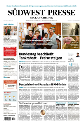 Cover of SUDWEST PRESSE - Neckar-Chronik