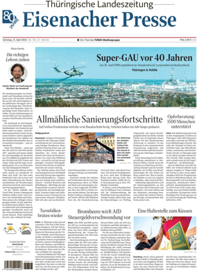 Cover of Thuringische Landeszeitung (Eisenach)
