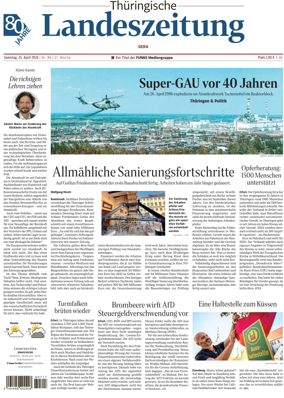 Cover of Thuringische Landeszeitung (Gera)